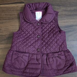 Gymboree Girls Quilted Winter Plum Vest, Sz 3T